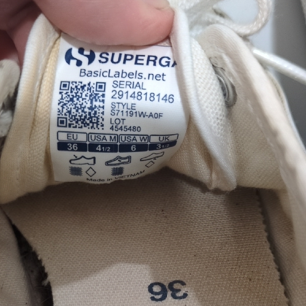 Superga Women's Sneakers - White and Tan Leopard - Picture 2 of 9
